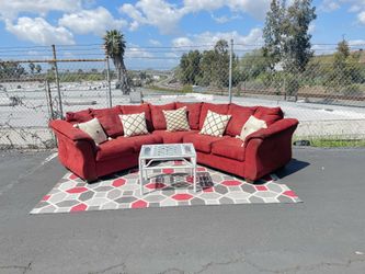 Ashley Furniture Red Sectional Sofa