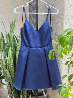 Windsor Navy Blue Satin Mini Dress