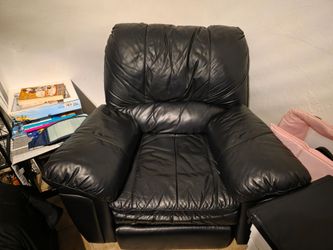 Black Leather Recliner Chair