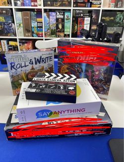 Board Game Bundle: $5 Games (Say Anything, Lights Camera Action, Imperial Settlers Roll & Write)