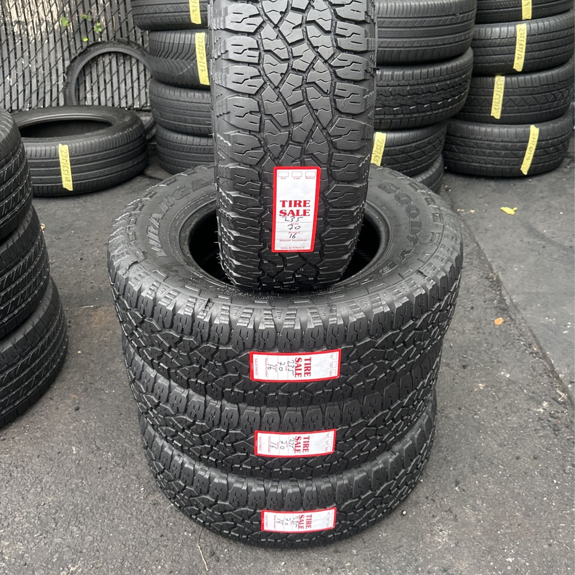 Four GOOD YEAR TIRES FOR SALE. 235/70/16