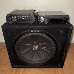 Kicker Sub & Amp with Sony car Radio