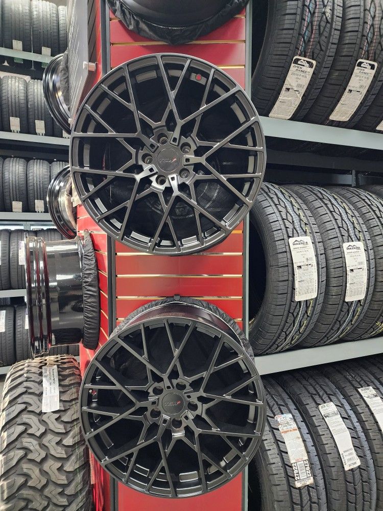 20'' TSW Wheels Spyder Styke Satin Black Rims
