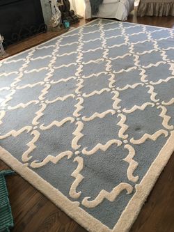 Wool rug 8x10 low pile