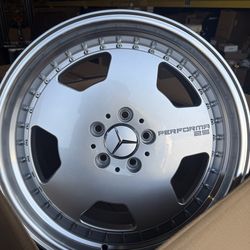 4PCS Staggered Set 18 x 8.0/9.0 Classic Benz VIP Monoblock Style Wheels Rims 5x112 ET: 35/40