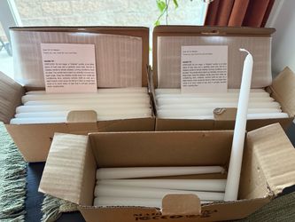 Tall White Taper Candles