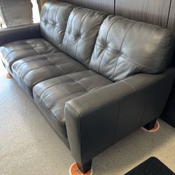 Leather Sofa Gray