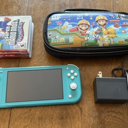 Nintendo Switch Lite Bundle (System, Games, Charger, Case, & MicroSD Card)
