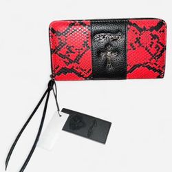 ED HARDY BLACK & RED WALLET