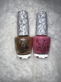2pcs Hello Kitty O.P.I. Nail Polishes, Collectible Item  0.5oz/15ml