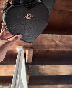 Coach Heart-Shaped Black Crossbody Bag