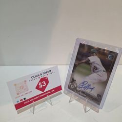 2017 Bowman Chrome Oakland A's Jharel Cotton
Topps Certifed Autographed Issue RC