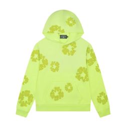 Denim Tears Mono Cotton Wreath Hoodie Neon Green Large New