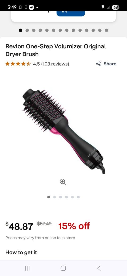 Revlon One Step Blow Dry Brush