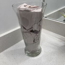 Clear crystal vase 10 inches