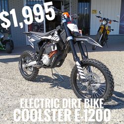 Coolster E-1200 Electric Dirt Bike
$1,995 cash price plus taxes and fees.