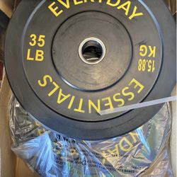 New Pair Of 35 Bumper Weights