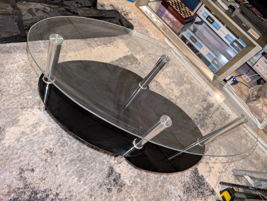 Glass Multi-shelf Coffee Table