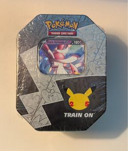 Pokemon Celebrations Dark Sylveon Tin (New! SEALED! TCG)