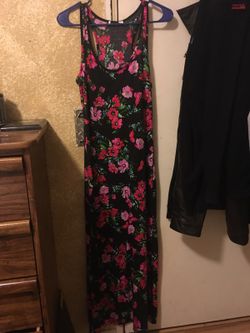 Black floral dress