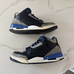 Size 8.5 Air Jordan 3 Retro Sport Blue