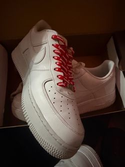 🔥 Supreme Nike Air Force 1s – Custom Red Laces