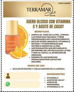 Suero con extractos de cacay y vitamina C
