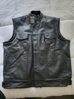 Leather Motorcycle Vest