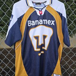 Vintage Pumas UNAM Jersey Lotto Nike Mexico Retro Large