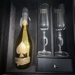 Armand De Brignac BRUT 750ml Gold Bottle With Glasses
