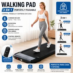 3-in-1 Walking Pad Treadmill Under Desk Portable Foldable Remote 320lb New