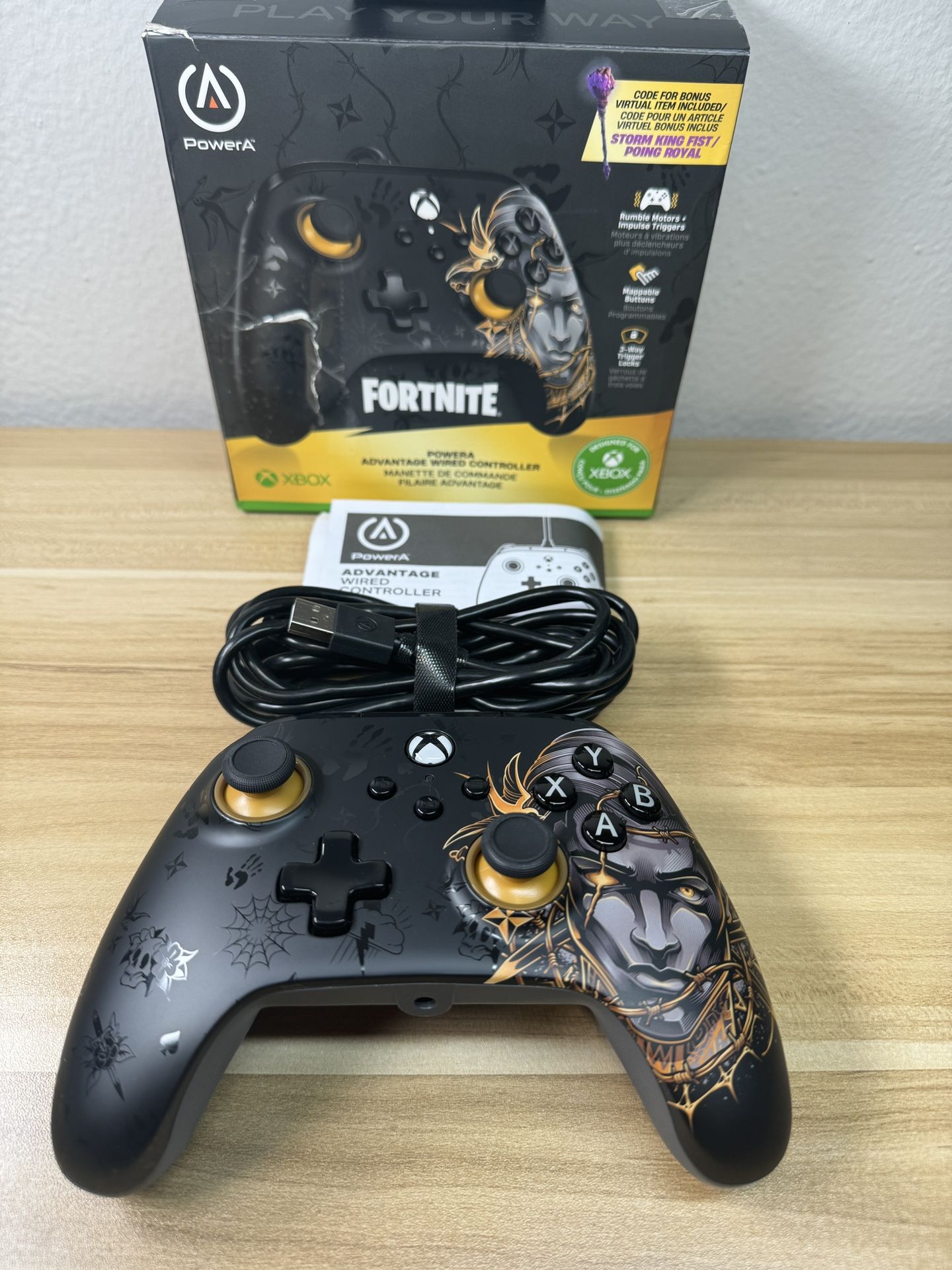 Genuine PowerA Advantage Wired Controller for Xbox Series X|S - PC FORTNITE MIDAS