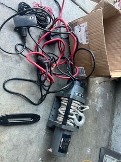 Electric Winch with Synthetic Rope and Hook