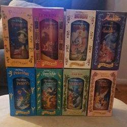 Disney 1994 Burger King Collector Cups ENTIRE SERIES OF 8 BRAND NEW