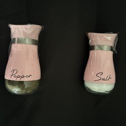 Pink salt & pepper shakers