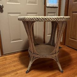 Vintage Wicker Round Table