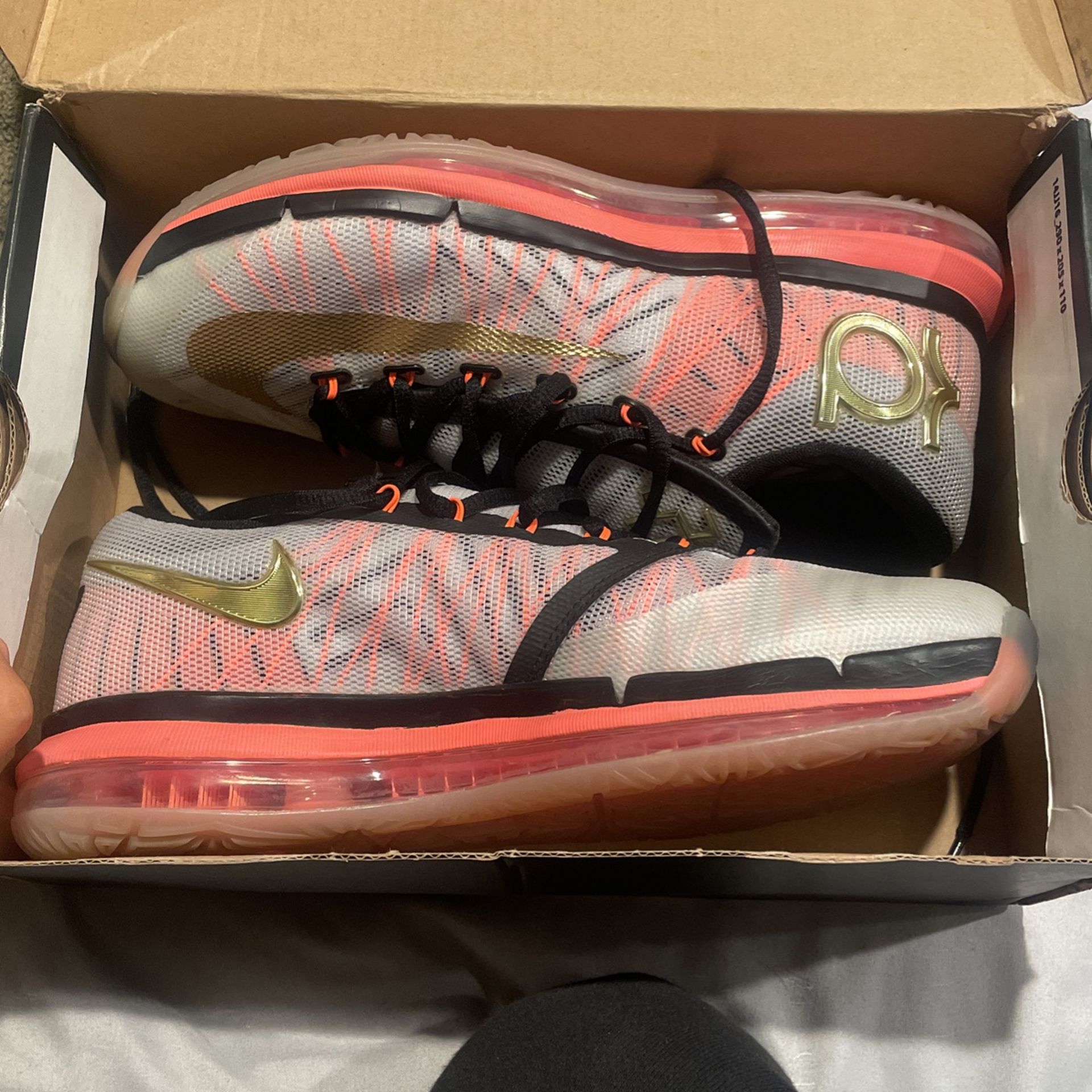 Nike KD Elite Gold Basketball Shoes Sneakers Size Mens