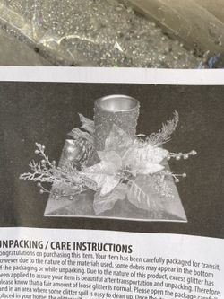 Christmas candle decoration silver
