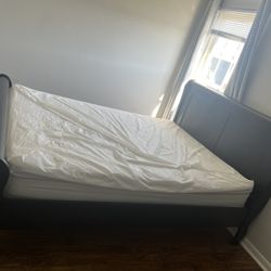 IKEA HASSELVIKA Bed Frame  + Mattress ( Queen Size)