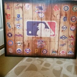 36" X 28" MLB Canvas Print Art