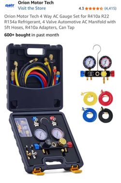 Orión Motor Tech OMT AC Gauge R134a R410a R22 New