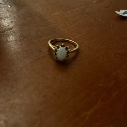 Sapphire Opal 10K Ring Size 6