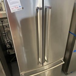 KitchenAid Stainless Steel 22 Cu. Ft. 33” Width Standard Depth French Door Refrigerator With Interior Dispense
