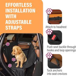 Active Pets XL Waterproof Hammock Large Car Seat Cover For Dogs