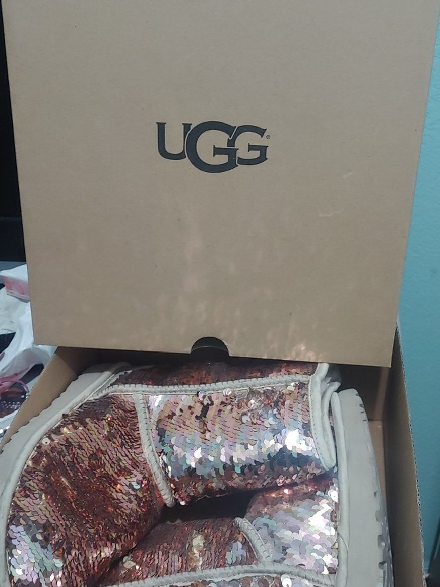Gold Sequined Uggs