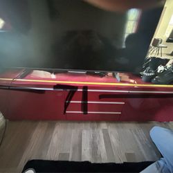 Red retro TV Stand
