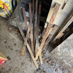 Steel rebar pins ground stakes