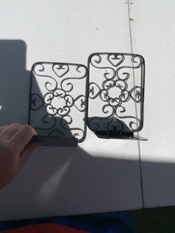 Ornate candle/picture holders