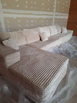 Hybrid Foam Sofa 164" Beige Color $500 FIRM