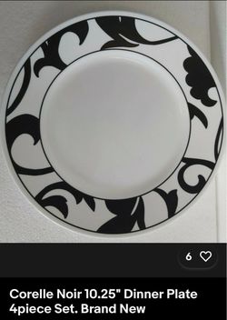 Corelle Noir Dinner and salad plates Set of 8 each